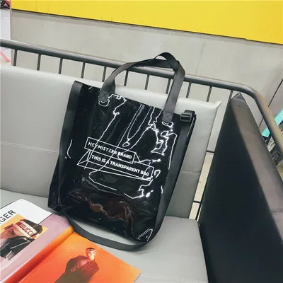 Сумка женская джокер ins простая сумка-портфель Мужская модная брендовая уличная модная сумка на одно плечо сумки для покупок - Цвет: Черный