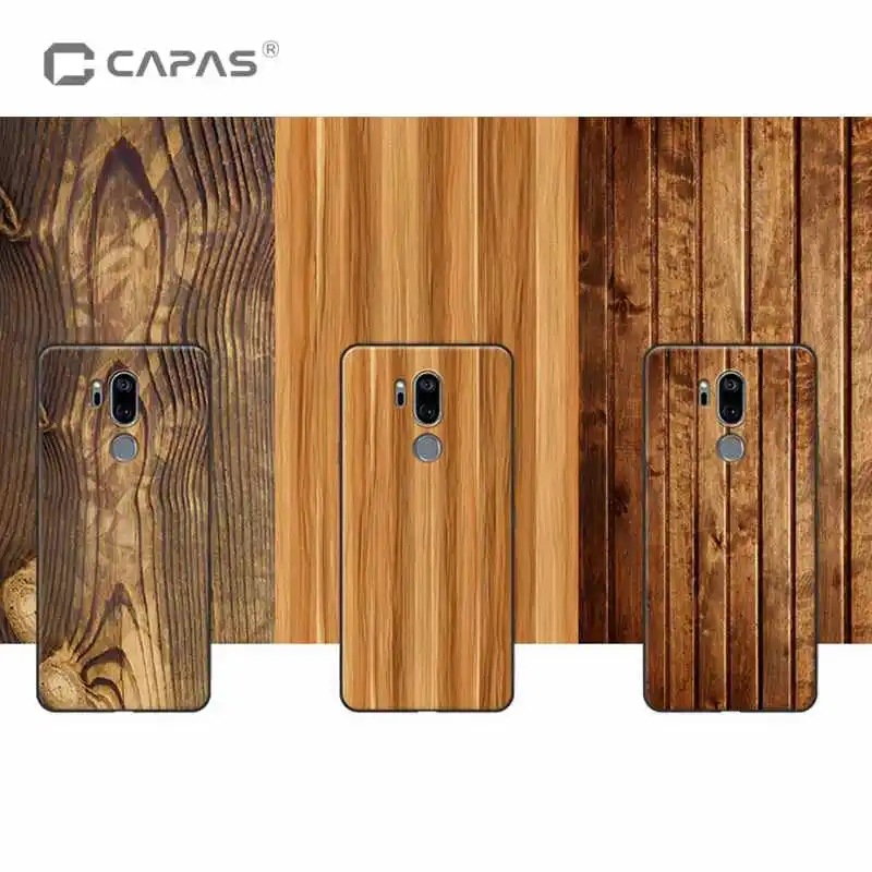 

For LG G7 ThinQ Case Cover TPU Silicone Soft Wood Stone Patterned Phone Protector For LG G7 ThinQ G710 Cover Protective Shield