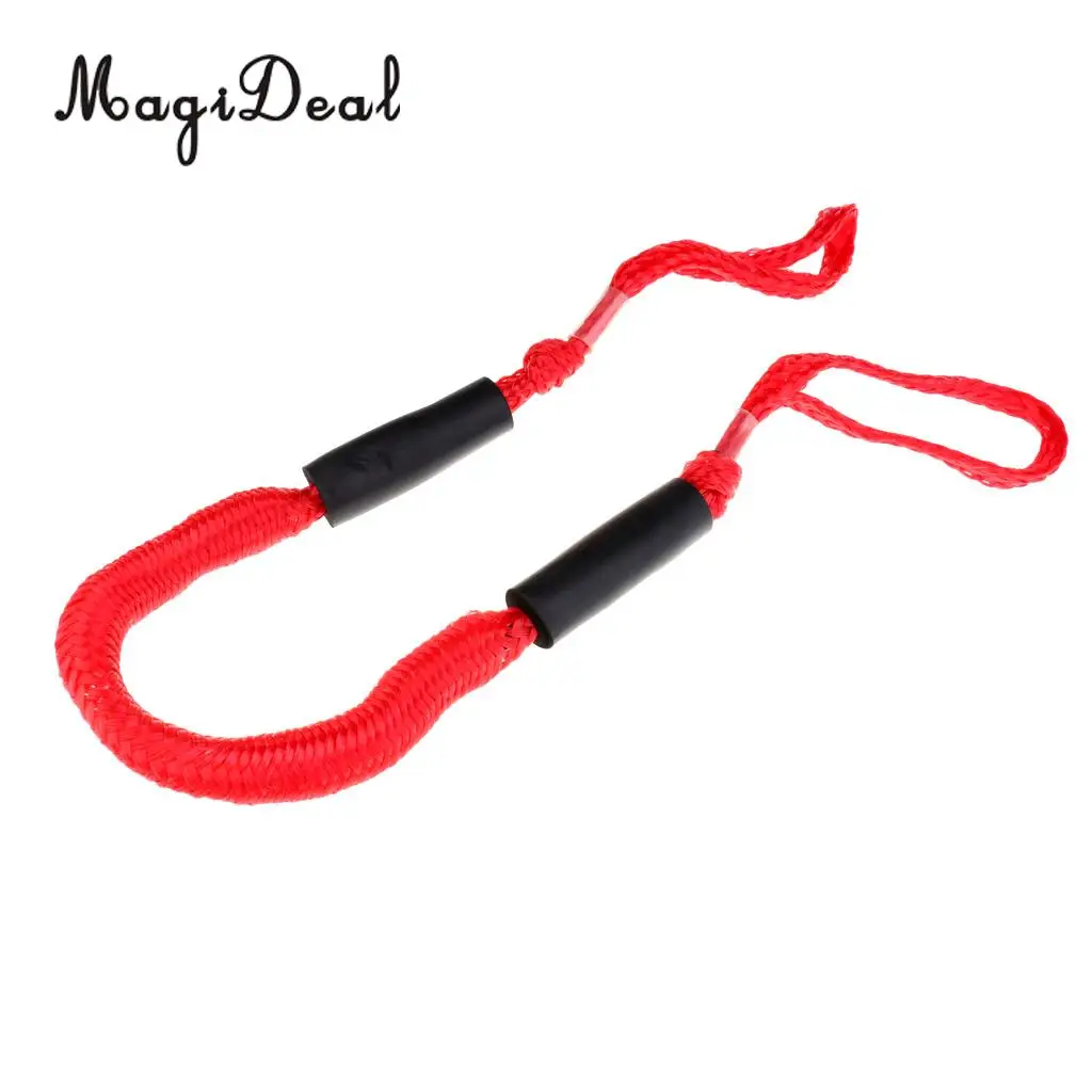 MagiDeal 2 Pieces 3.5 ft Marine Boat Bumper Bungee Tie Dockline Mooring Rope Red