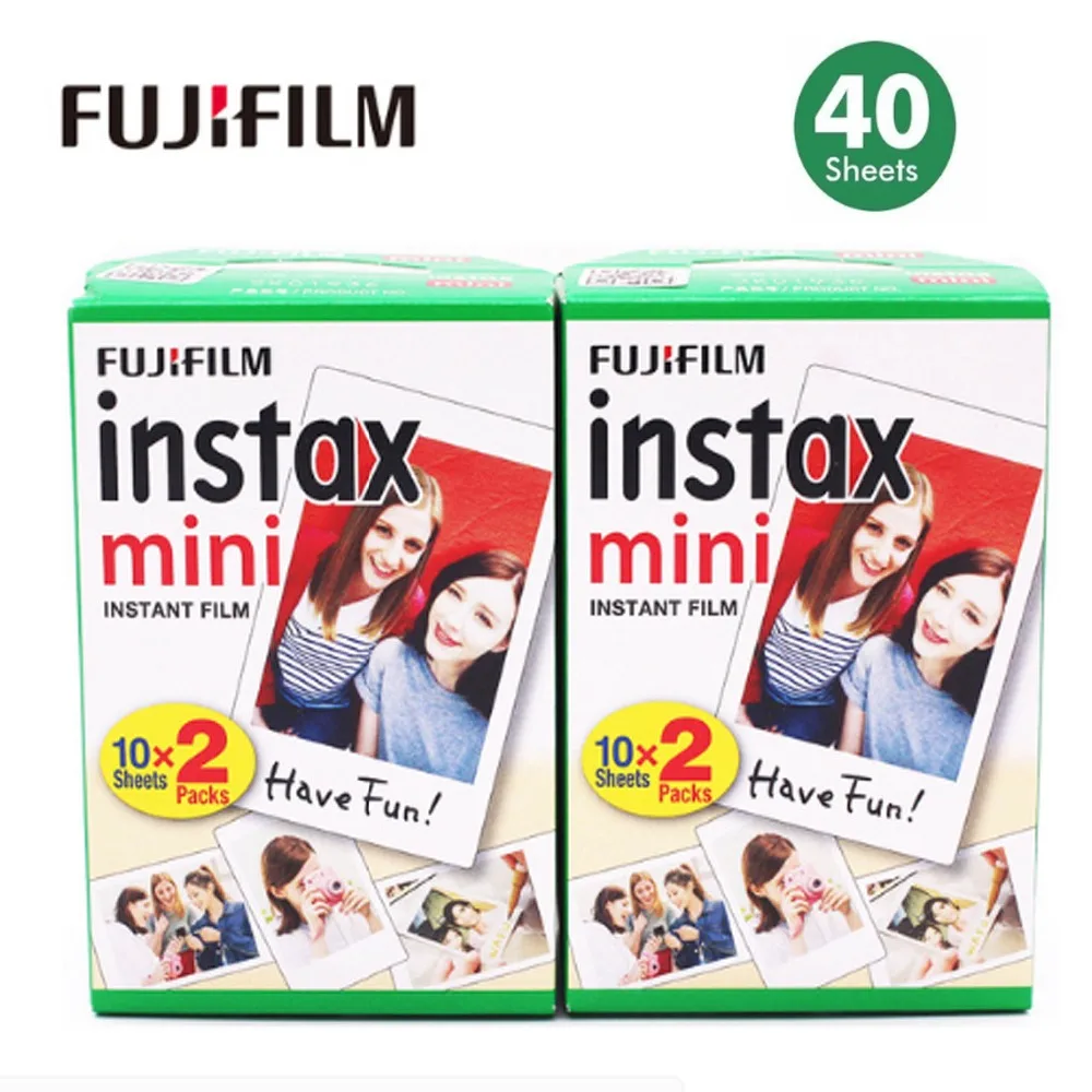 40 листов Fujifilm Instax mini 8 фильмов белый край 3 дюймов для Фотоаппарат моментальной печати 7 8 9 25 50 s 70 90 sp-1 sp-2 Photo paper