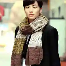 Men Scarf Winter Luxury Brand Knitted Scarf Foulard Homme Patchwork Bufandas Referal Tartan Foulard YJWD849