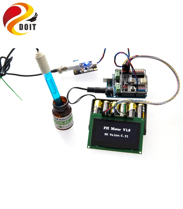 Новый AVR датчик рН DOIT с открытым исходным кодом имитация метр щит адаптер для Arduino