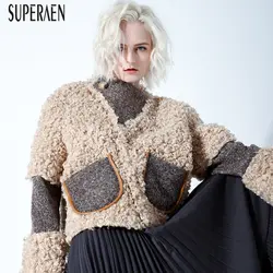 SuperAen Зима Новинка 2019 Женская Толстая куртка дикая модная повседневная женская куртка с длинным рукавом Европейская Женская одежда