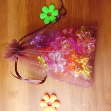 500 шт. 7*9 см коричневый мешочек из органзы Ювелирная упаковка Дисплей сумки шнурок мешок для браслет/ожерелье мини Пряжа сумка