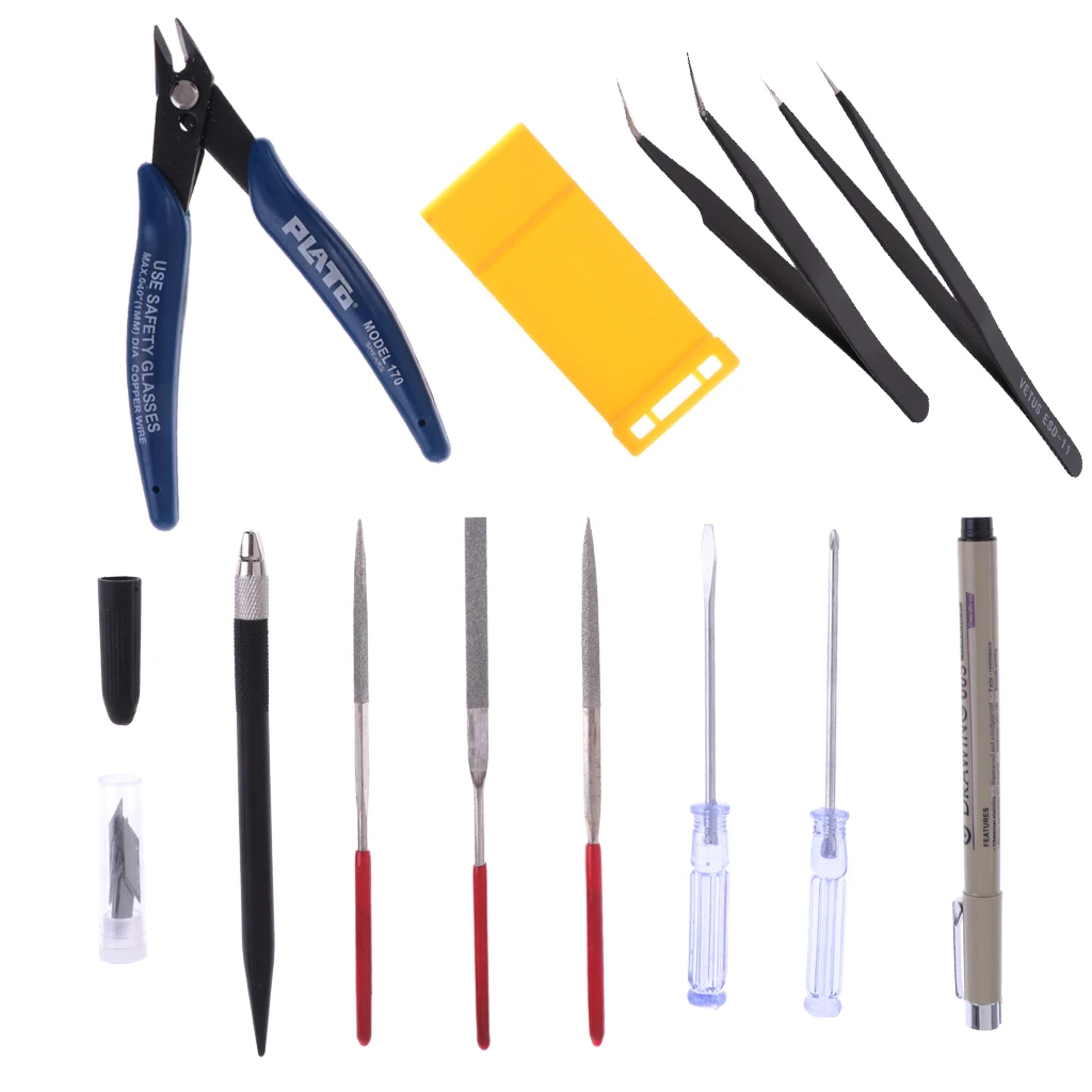 Set/11pcs Modeler Basic Tools Craft Car Model Tool Set for Gundam Model Building Kits