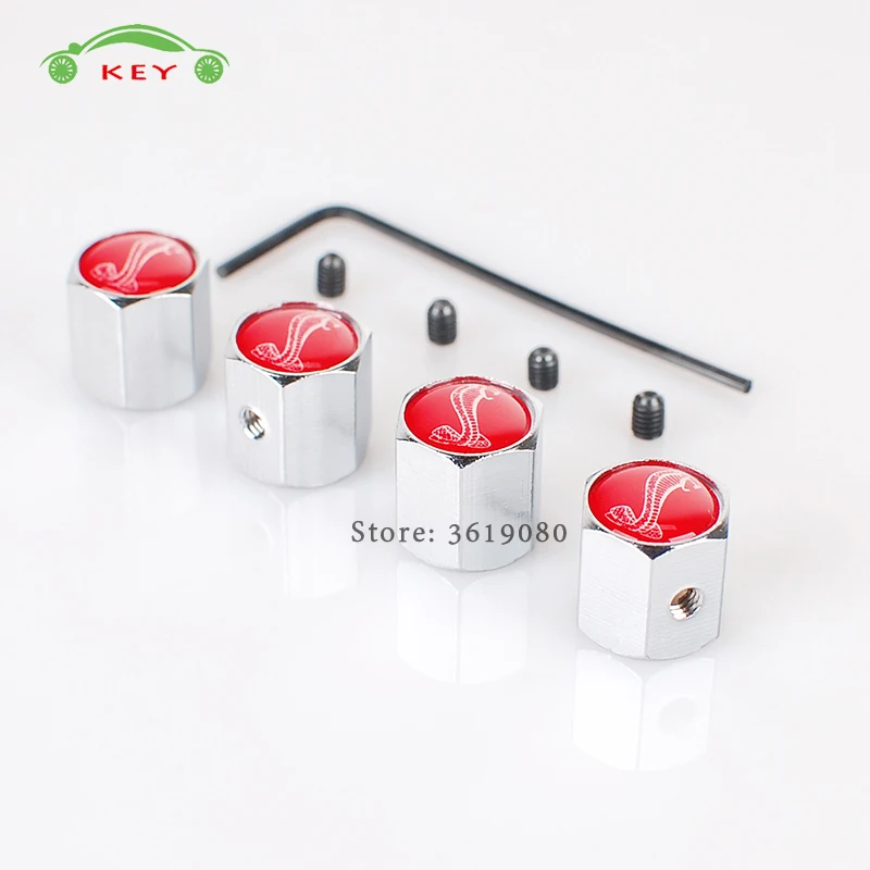 Stainless Steel Car Tire Stem Valve Caps Auto Wheel Air Covers for Ford