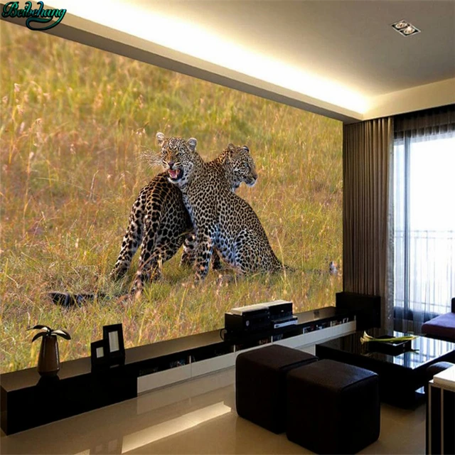 Beibehang Large Custom Wallpapers Hd Photography Two Leopard Beibehang Large Custom Wallpapers Hd Photography Two Leopard Wildlife Backdrop Living Room Bedroom Home Decor