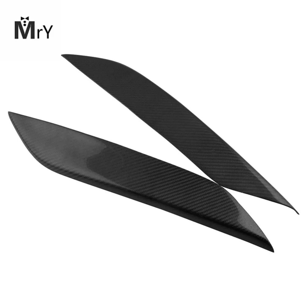 

2pcs Car Carbon Fiber Upper Lamp Hood Headlight Brow Shell Cover Eyelid Eyebrow Sticker For Nissan 03-09 350Z Z33 Fairlady