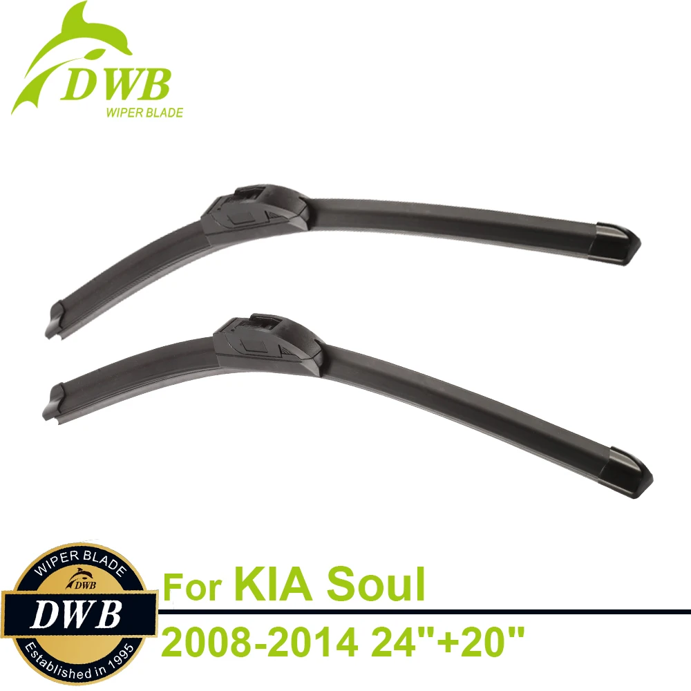 Wiper Blades for KIA Soul 2008 2014 24"+20", 2pcs Free Shipping, Best