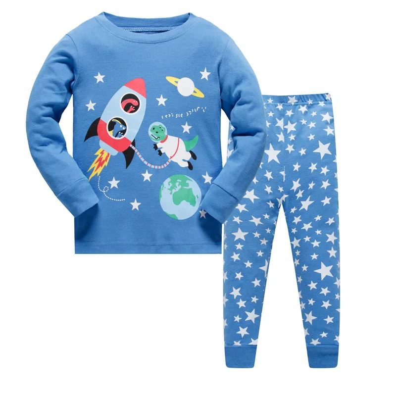 Sleepwear & Robes	 DISCOUNTS New 2021 Brand Cartoon Kid Pyjamas Autumn& Winter Boys Dinosaur Pajamas Set Children Pyjamas Christmas Kids Cloth Set night gowns cheap