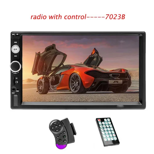 Hikity 2 din автомагнитола " HD Авторадио мультимедийный плеер 2DIN сенсорный экран Авто аудио стерео MP5 Bluetooth USB TF FM камера - Цвет: 7023B car radio