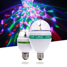 E27 Colorful LED Night light RGB Auto Rotating Stage light Christmas Laser Light Projector LED Bulb Stage Light Party Lamp J