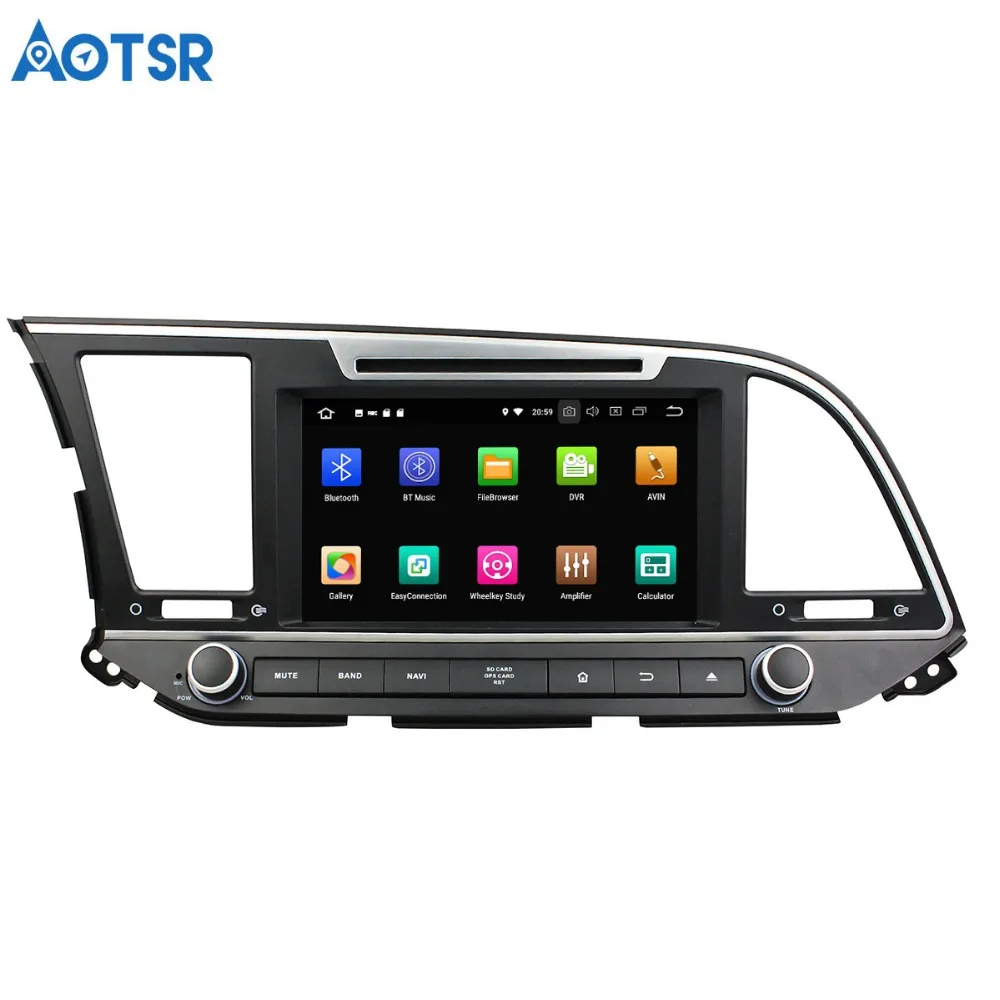 Flash Deal Aotsr Android 8.0 7.1 GPS navigation Car DVD Player For Hyundai Elantra 2016 multimedia radio recorder 2 DIN 4GB+32GB 2GB+16GB 4
