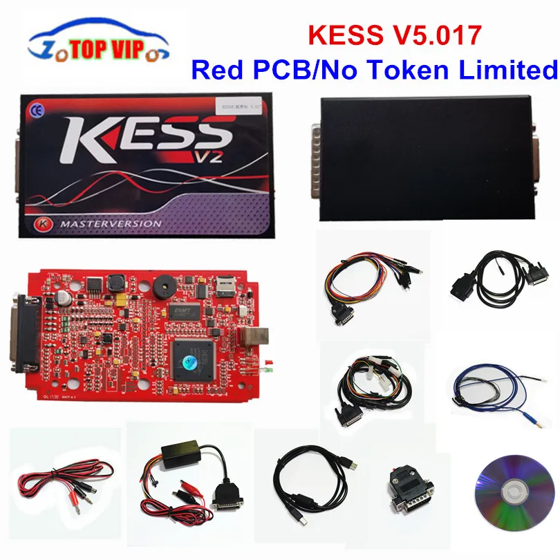 

V2.47 Online EU Red KESS V2 5.017 Full Master OBD2 Manager Tuning KESS V5.017 4 LED KTAG V7.020 BDM Frame K-TAG 7.020 ECU Chip