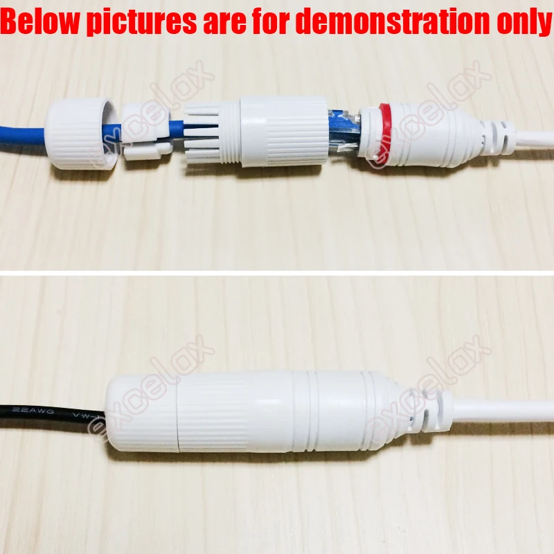 RJ45 PoE инжектор женский DC12V Входной разъем питания через Ethernet Открытый водонепроницаемый Кабель-адаптер для сети IP камера