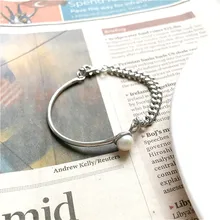 Форзац Серебро 925 ювелирные изделия браслеты для женщин бусины в виде ракушки высокое качество браслет Femme Ins популярный стиль простая Мода