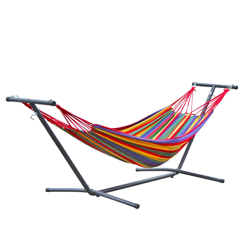 

Double-head Indoor Balcony Swing Removable Enlarge Widen Canvas Hanging Chair Anti-rollover Hammock Chair metal shelf holder