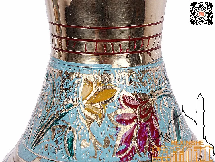 Индии импортированы бронза ручной росписью резьба ваза для цветов fashionablecharacteristic Подарки товары для дома ваза