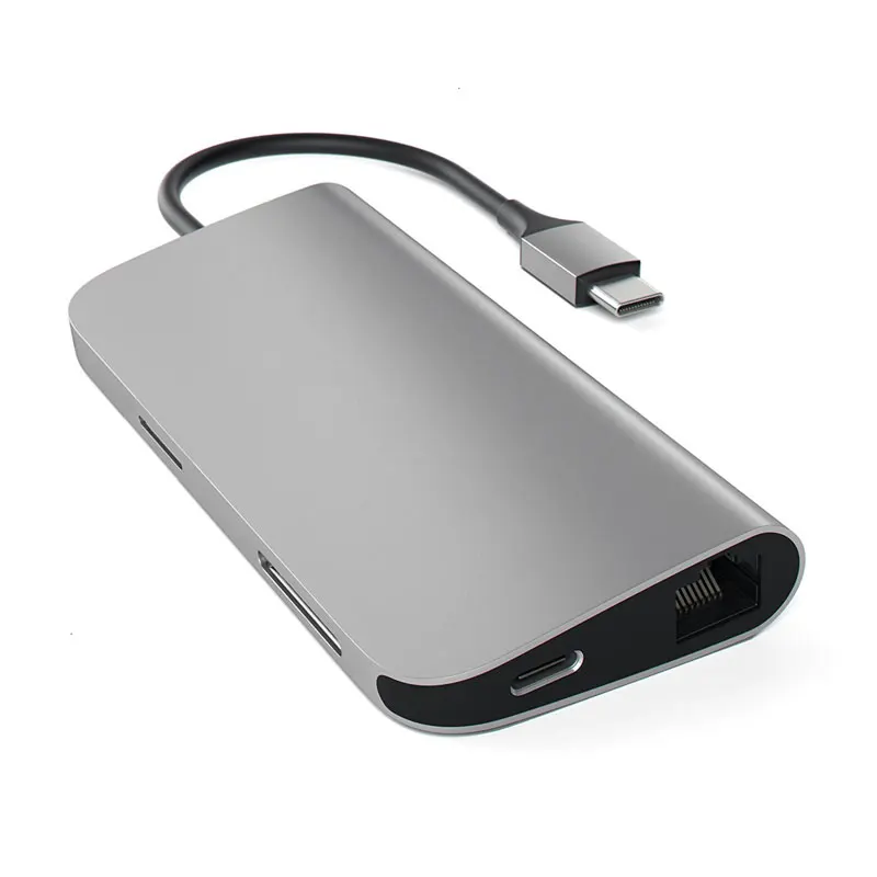 EASYA Thunderbolt 3 адаптер USB C концентратор HDMI RJ45 для MacBook/Air huawei mate 20 P20 type-C с PD Reader слот концентратор 3,0