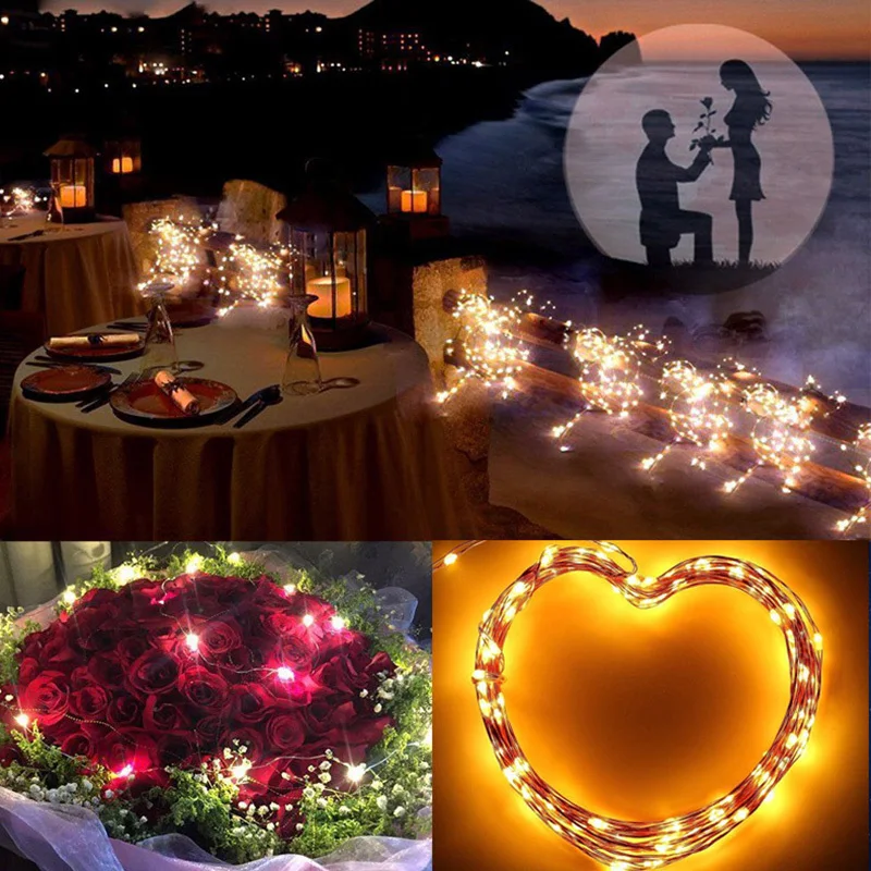 10M Solar String Lights 100 LED Garlands Fairy Light Xmas Copper Wire Light Christmas Garden LED Lamp Holiday Decoration Wedding