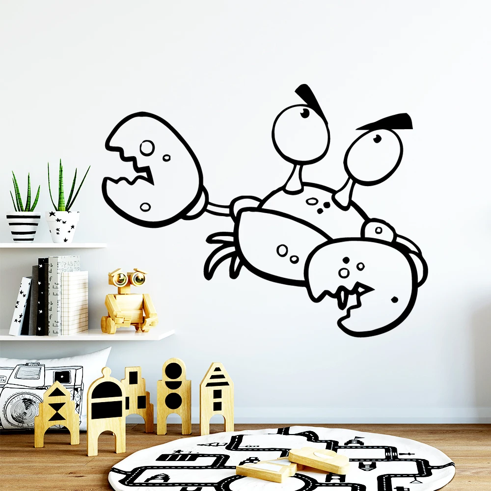 

Cute crab Wall Art Decal Decoration Fashion Sticker For Baby's Rooms Removable Decor Wall Decals