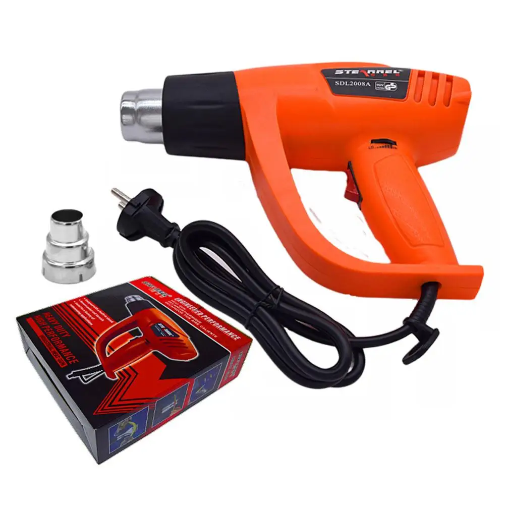 

220V 1800W 2-Speed Thermostat Industrial Air Heater Automotive Foil Tool With 1 Hot Air Nozzle
