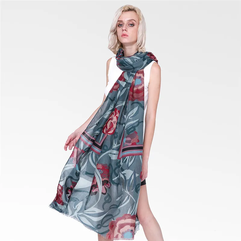 VISROVER 2018 женская брендовая шаль Foulard мягкий шарф пашмины шарфы для женщин шелковый
