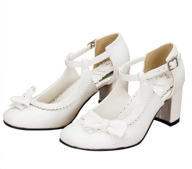 6 Encaje Señora Angelical Imprimir Fiesta Mori Alto Mujer 5 Lolita white Princesa 47 Cm Chica Zapatos De Vestido Negro Bombas Cosplay Tacón 33 Las Mujeres rTYYqnBa