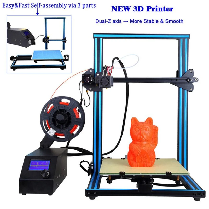 2018 Newest 3D printer Large 300*300*400mm Metal frame High Quality Precision DIY kit Filament SDcard LCD Ultimaker 2 A-10S 2018 Newest 3D printer Large 300*300*400mm Metal frame High Quality Precision DIY kit Filament SDcard LCD Ultimaker 2 A-10S