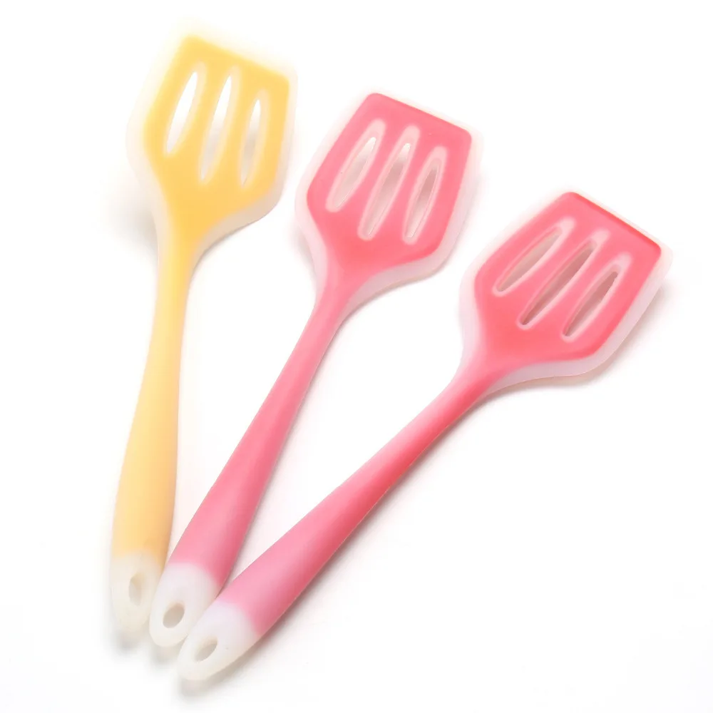 

1pc 30x8cm Nonstick Silicone Slotted Turners Pot Shovel Cooking Spatula Silicone Fried Shovel Flexible Kitchen Tools