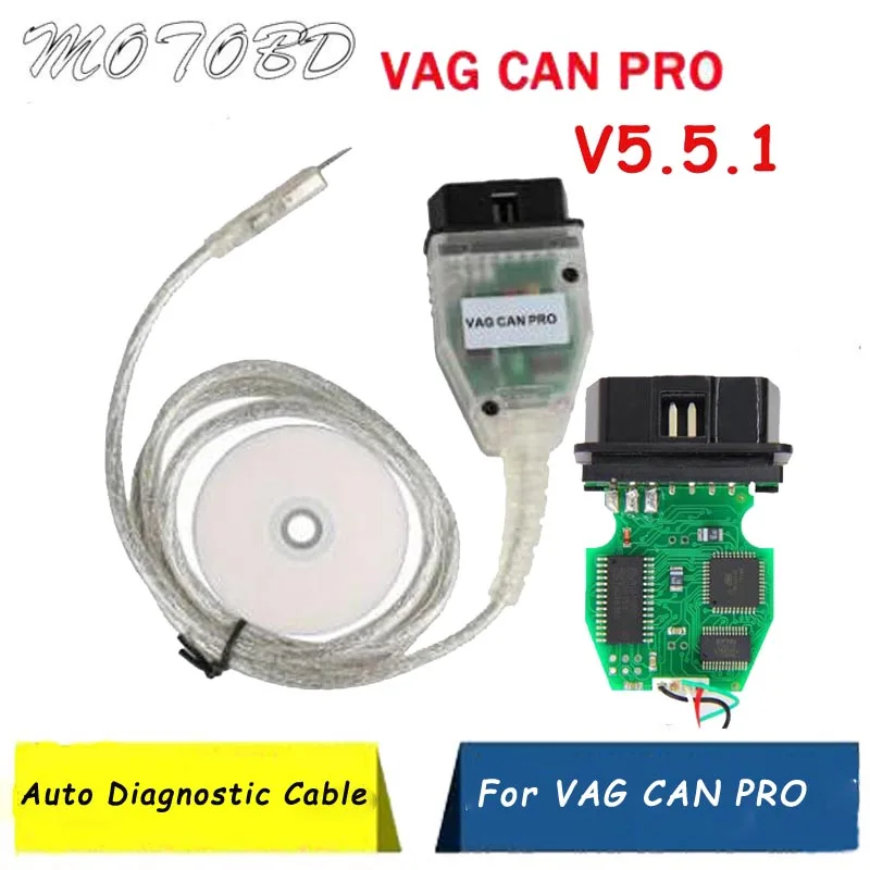 Работа для 1990 До 2015 автомобиля VAG может PRO CAN BUS + UDS K line S.W версия 5.5.1 ПДС сканер obd 2