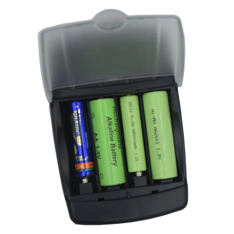 Умное зарядное устройство с 4 слотами USB для аккумуляторных батарей 1 2 в AA AAA AAAA NiMh