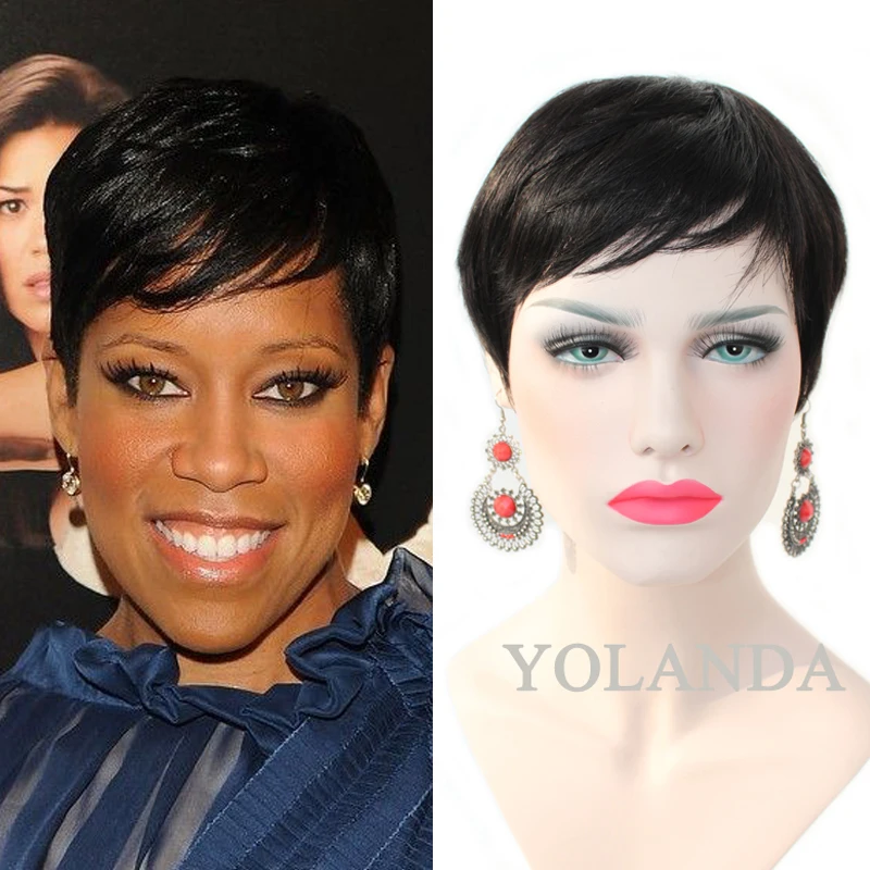 

Virgin Brazilian human pixie cut hair wigs Peruvian very short human cut hair lace wigs african hair cut for black women