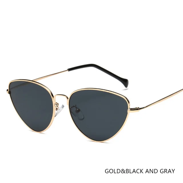 WISH CLUB, женские солнцезащитные очки, солнцезащитные очки «кошачий глаз», брендовые дизайнерские очки для дам, Ретро стиль, Ретро стиль, зеркальные, полная оправа, черные очки - Цвет линз: K
