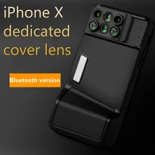 Для iPhone X Bluetooth объектив для телефона широкоугольный Макросъемка эффект «рыбий глаз» телефото Фокусное расстояние портретный размытый объектив с крышкой для телефона