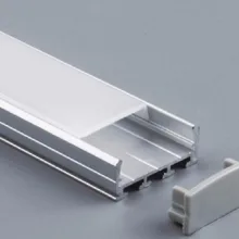 Тип 50 м/лот плоский канал алюминиевый профиль для светодиодов для светодиодный полосы с крышкой ПК и заглушки для линейный светильник