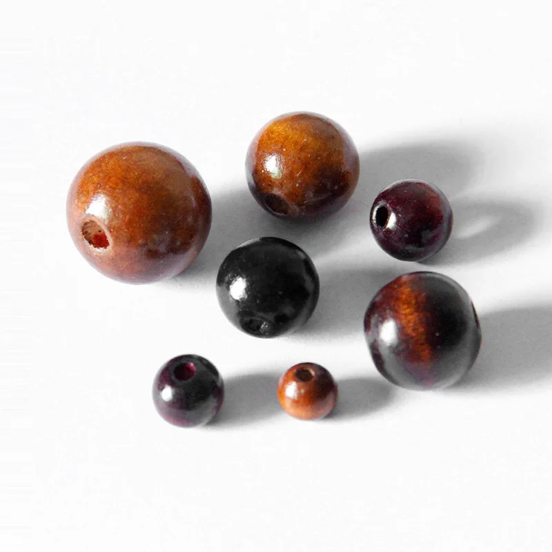 

100pcs/lot Natural Ball Round Spacer Wooden Beads Eco-Friendly Wood Beads for DIY Jewelry Making Findings 4 6 8 10 12 14 16 18mm
