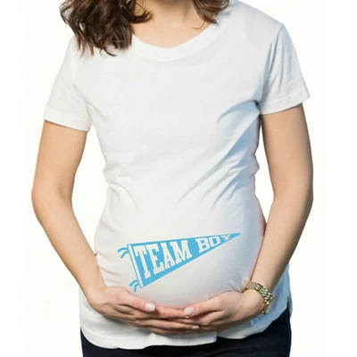 Summer Letter Pregnant Maternity T Shirts Shorts Casual Pregnancy Clothes Funny For Pregnant Women Marternity Clothing Cotton - Цвет: 19