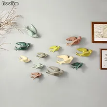 NOOLIM керамические 3D смолы настенные Висячие птицы украшения домашнего интерьера ТВ фон настенные украшения Имитация ремесла птица