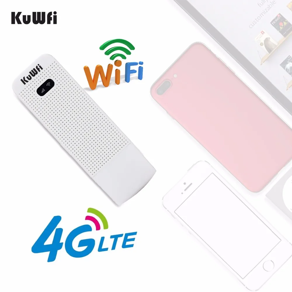 Разблокированный Wi Fi роутер KuWfi 4G USB беспроводной модем LTE сетевой адаптер