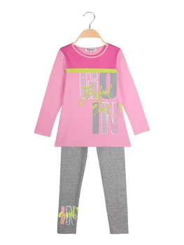 

Knitted Print + leggings-full baby girl 2 pieces