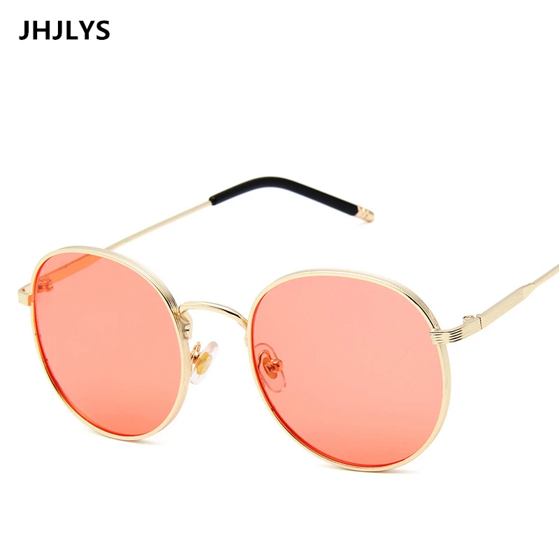 JHJLYS 2019 round big box men's sunglasses women's brand design sun glasses metal frame thick side female glasses unisex