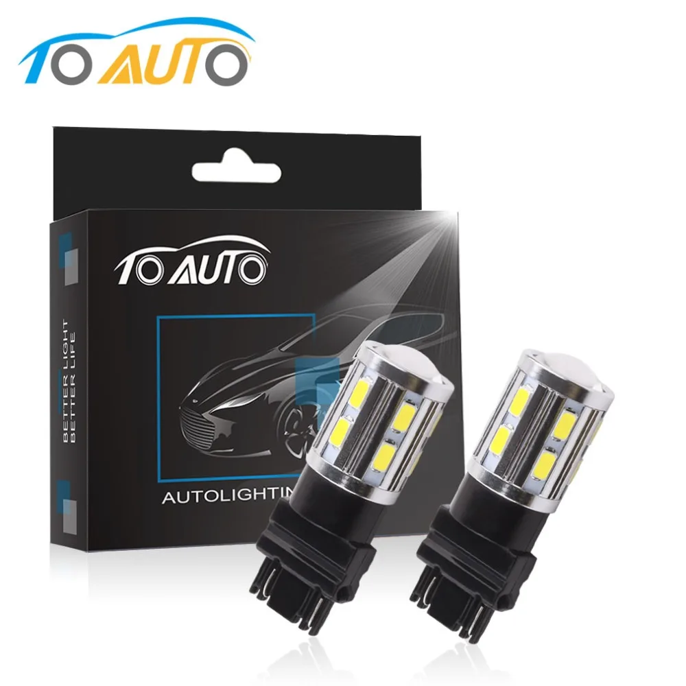 

2Pcs T25 LED 3157 3156 3057 3056 p27/7w LED Bulbs 12 SMD LED Bulb Car Rear Brake Lights Parking 12V Amber White Red D020