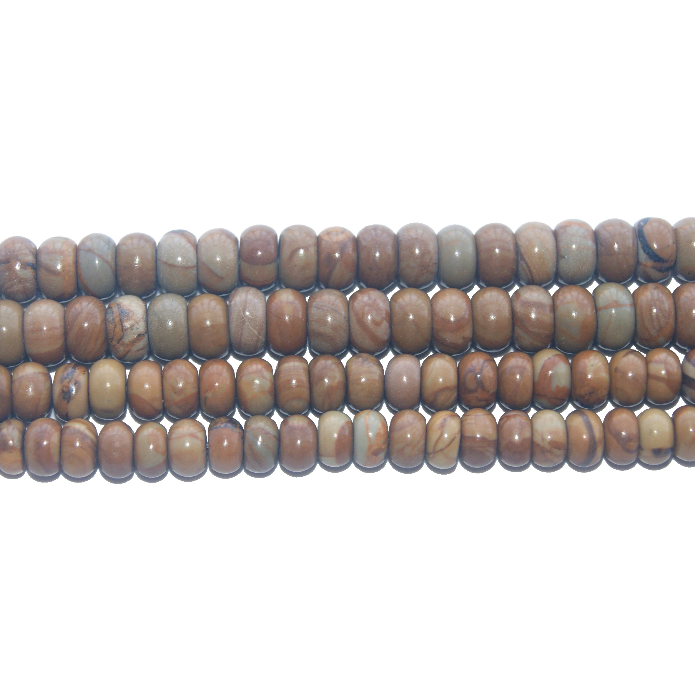 Wholesale 6 8 MM Natural Wood Stripes Stone Spacer Rondelle Loose Beads For Jewelry Making DIY Bracelet Necklace Material | Украшения и