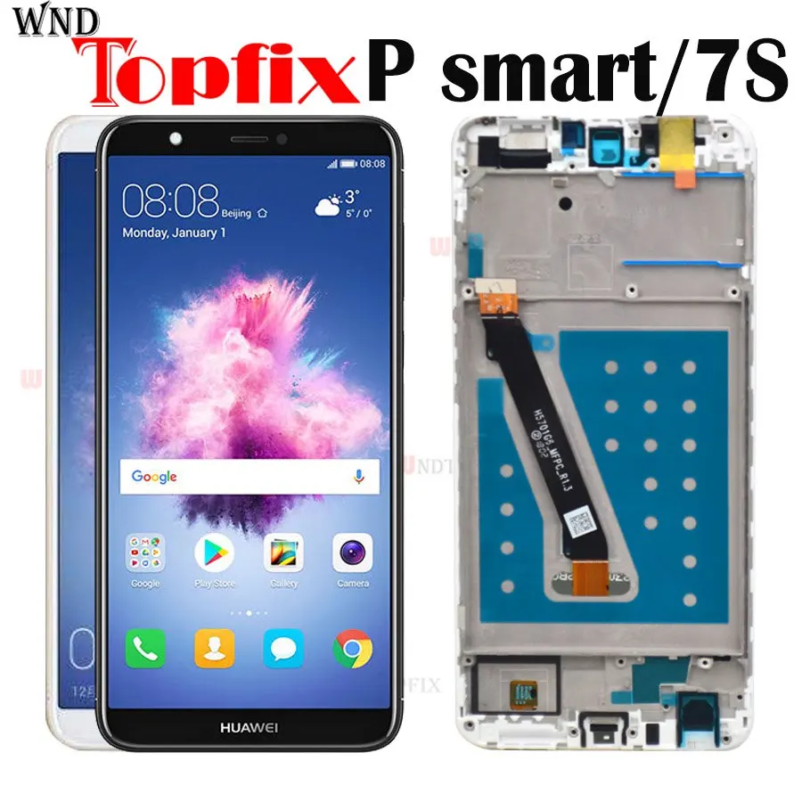For Huawei P Smart LCD Touch Screen with Frame Enjoy 7S Display Replacement LX1 LX3|Экраны для мобильных телефонов| |