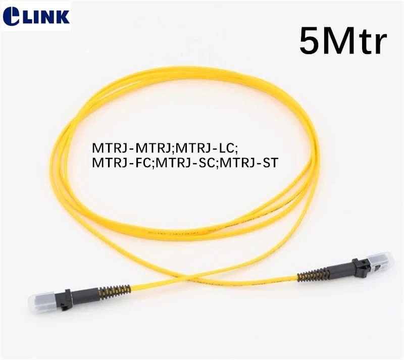 MTRJ 5M fiber Patchcord SM MTRJ-LC MTRJ-FC MTRJ-SC MTRJ-ST optical fibre jumper 5mtr duplex 9/125 OS2 Free shipping ELINK 10PCS