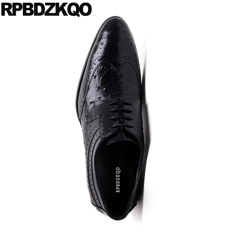 Elegante Punta De Italiano Cuero Tinto Borgoña Negro Vestido Cocodrilo Boda Ala vino Negro Oxford Los Oxfords Oficina Hombres Zapatos ARWwZnp