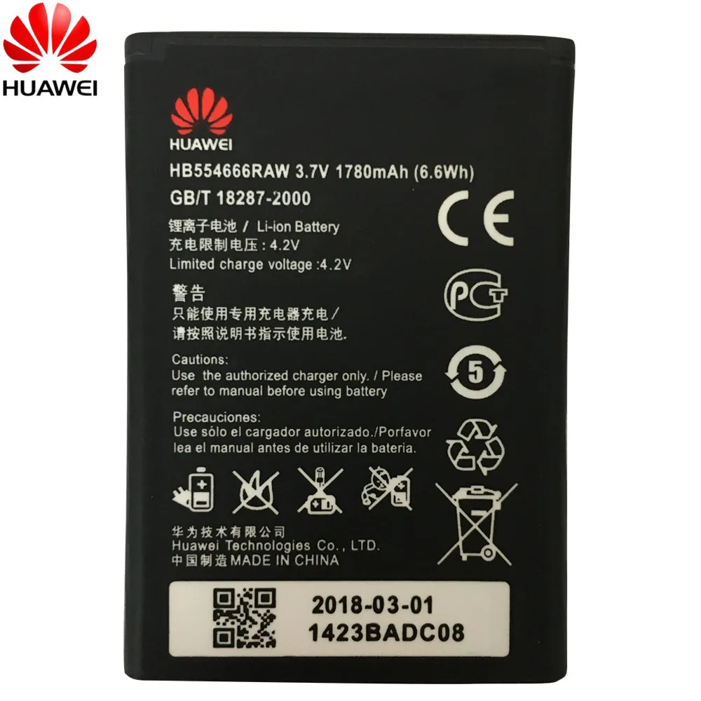 

Huawei Original Replacement Phone Battery 1500mAh HB554666RAW Battery for Huawei E5375 E5330 E5336 E5372 EC5377 smartphone