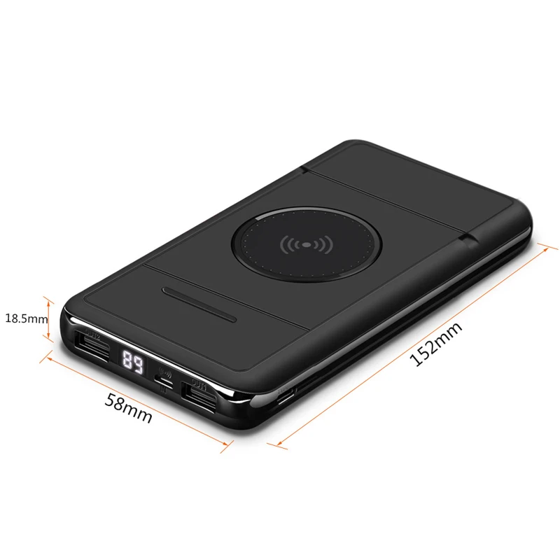 

Digital Display Stand Wireless Charging Mobile Power 20000 MAh Power Bank Wireless Charging Mobile Phone Charging Treasure