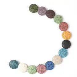 20 мм красочный круглый Лава камень шарик для DIY эфирные масла диффузор цепочки и ожерелья серьги решений